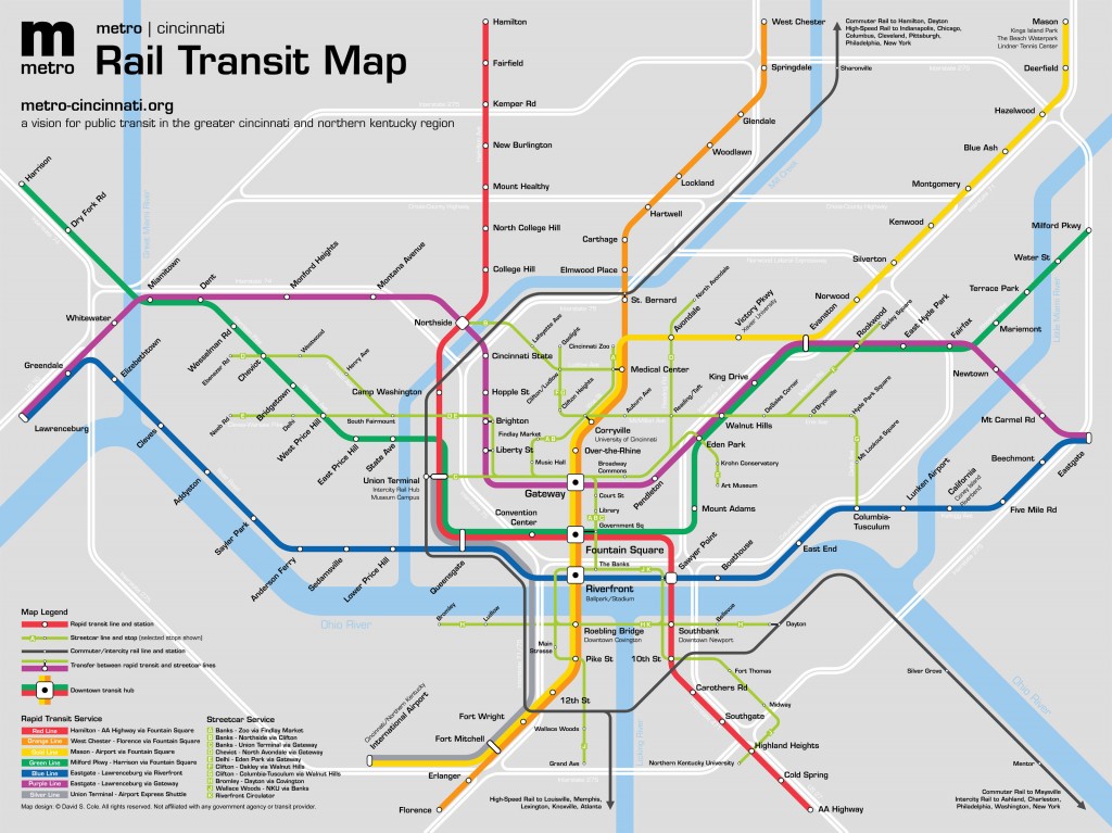 metro cincinnati Routes and Maps